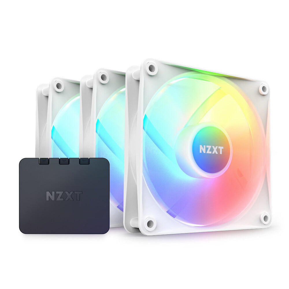 NZXT F120 Core RGB - Computer Case Fan in White - 120mm (Pack of 3)