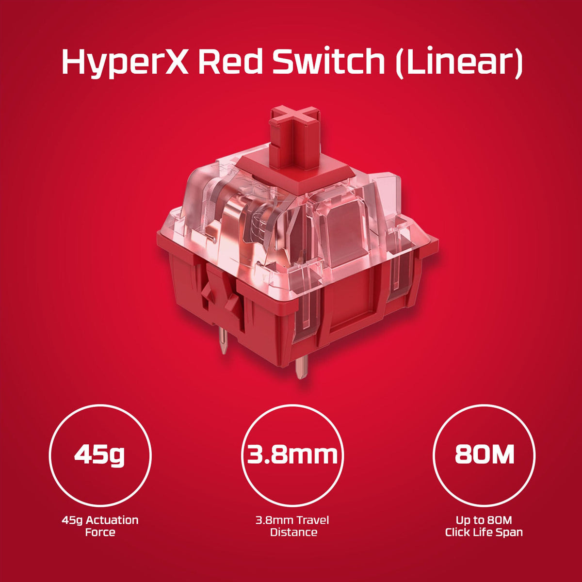 HyperX Alloy Origins PBT - HX Red Switch Mechanical Gaming Keyboard