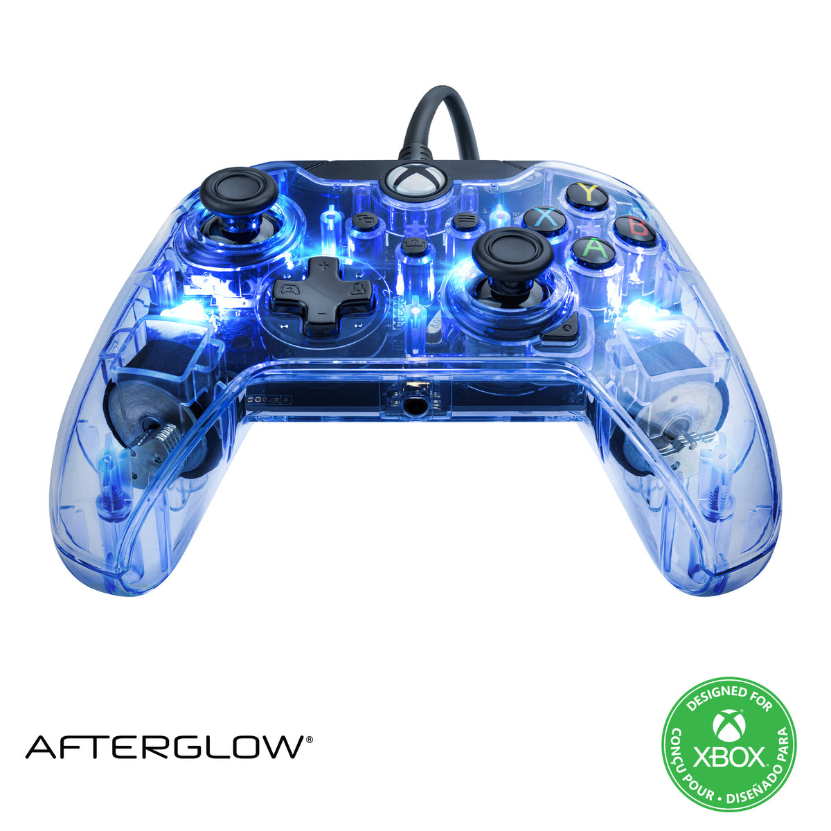 PDP Afterglow - Wired USB Gamepad for Xbox Series X|S in Transparent Blue