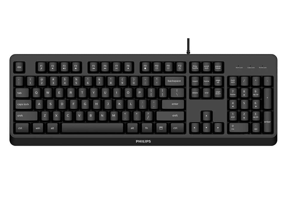 Philips 2000 series SPK6207BL/40 keyboard USB QWERTY English Black