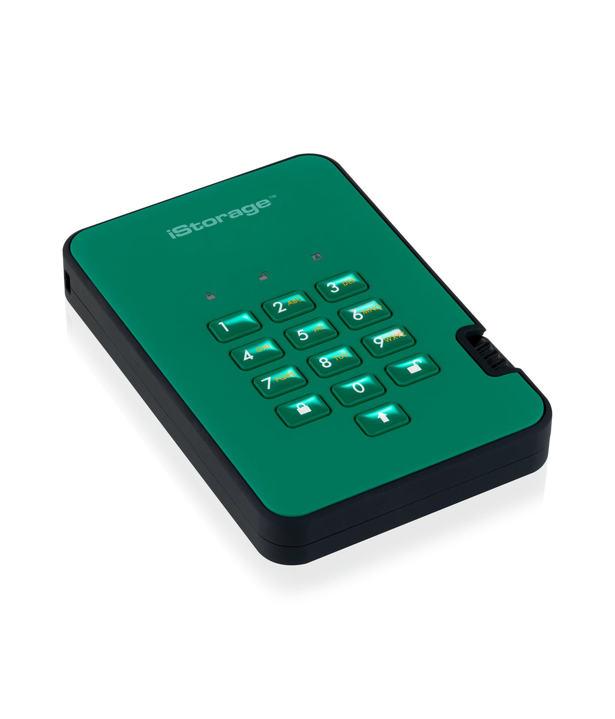 iStorage diskAshur2 - Secure Encrypted External hard drive in Green - 2 TB