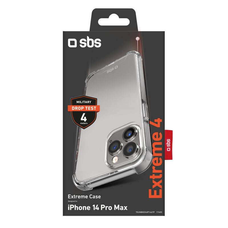 SBS Extreme X4 mobile phone case for iPhone 14 Pro Max in Transparent