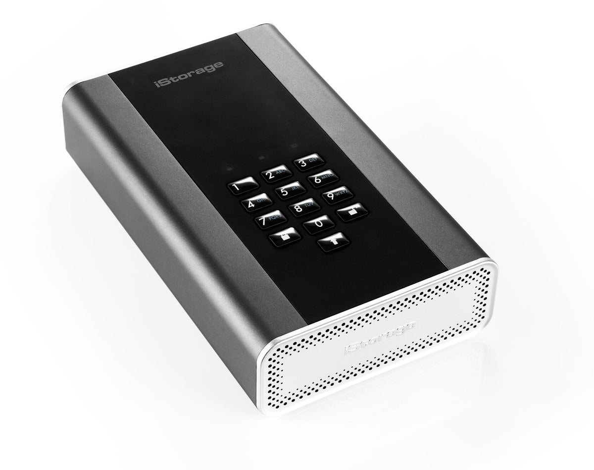 iStorage diskAshur DT2 - Secure Encrypted Desktop Hard Drive in Graphite - Password Protected - 10 TB