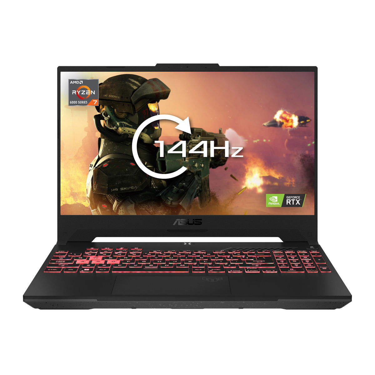 ASUS TUF Gaming A15 Laptop - 39.6 cm (15.6&quot;) - AMD Ryzen™ 7 6800H - 16 GB DDR5-SDRAM - 1 TB SSD - NVIDIA GeForce RTX 3060 - Wi-Fi 6 - Windows 11 Home - Grey