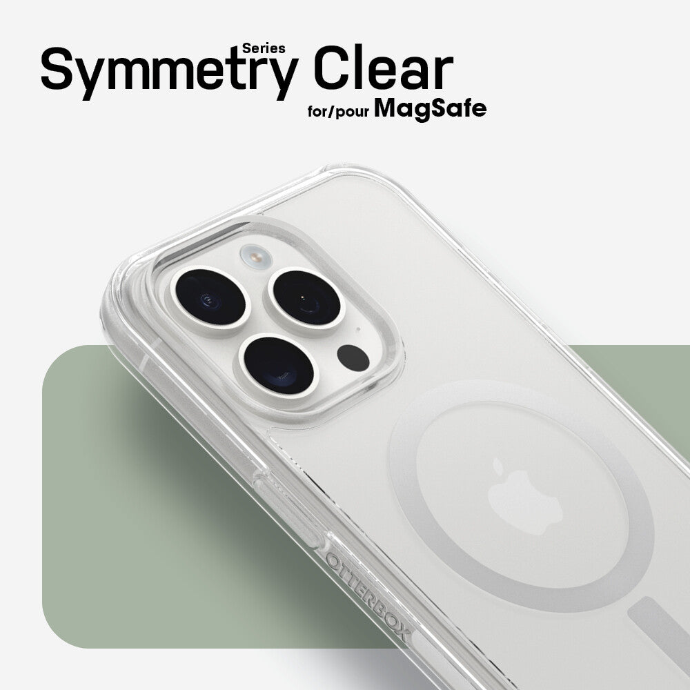 OtterBox Symmetry Series Clear with MagSafe for iPhone 15 Pro Max in Clear