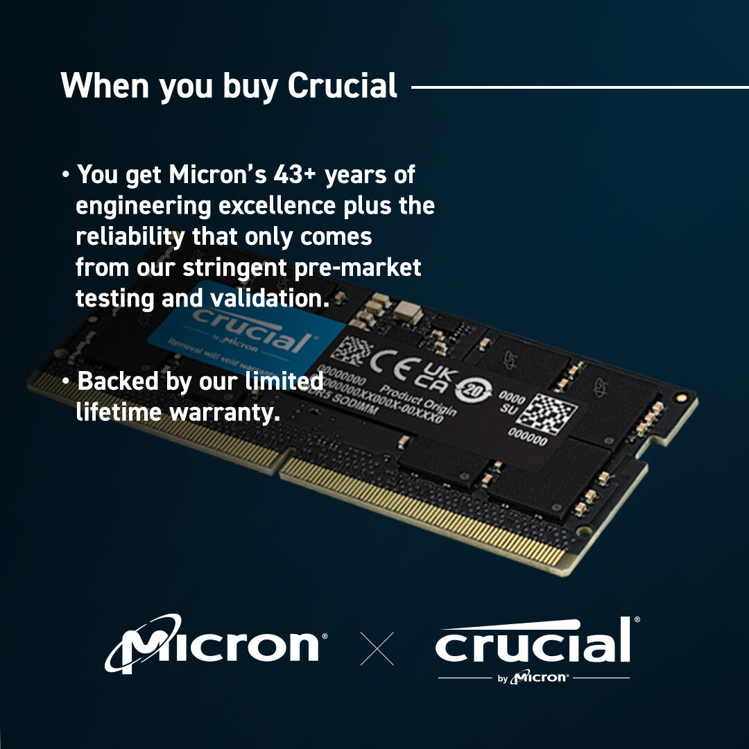 Crucial -  1 x 48 GB DDR5 SO-DIMM 5600 MHz ECC memory module