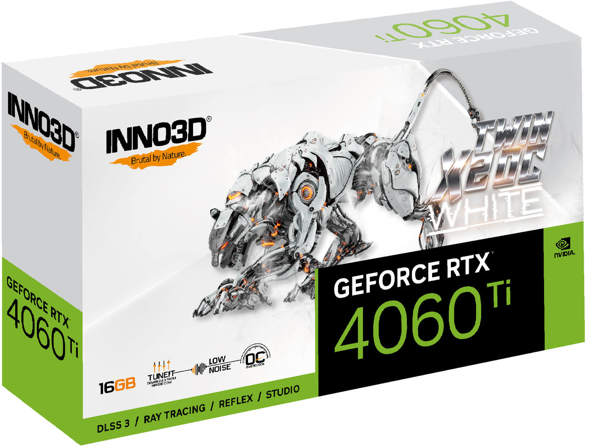 Inno3D TWIN X2 OC - NVIDIA 16 GB GDDR6 GeForce RTX 4060 Ti graphics card