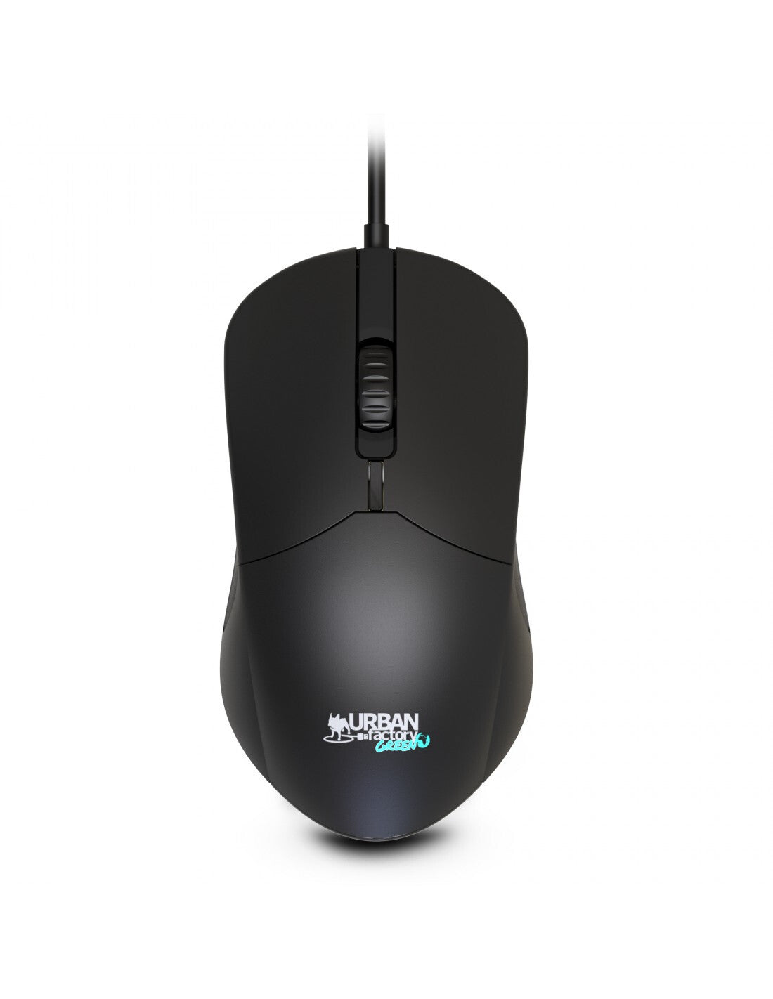 Urban Factory Cyclee - Wired USB Type-A Optical Mouse in Black - 1,200 DPI