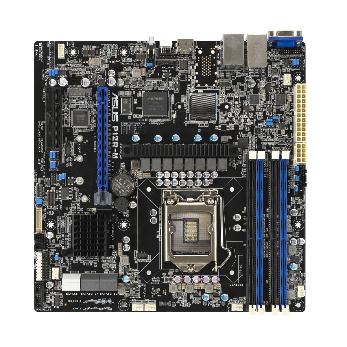 ASUS P12R-M micro ATX motherboard - Intel C252 LGA 1200