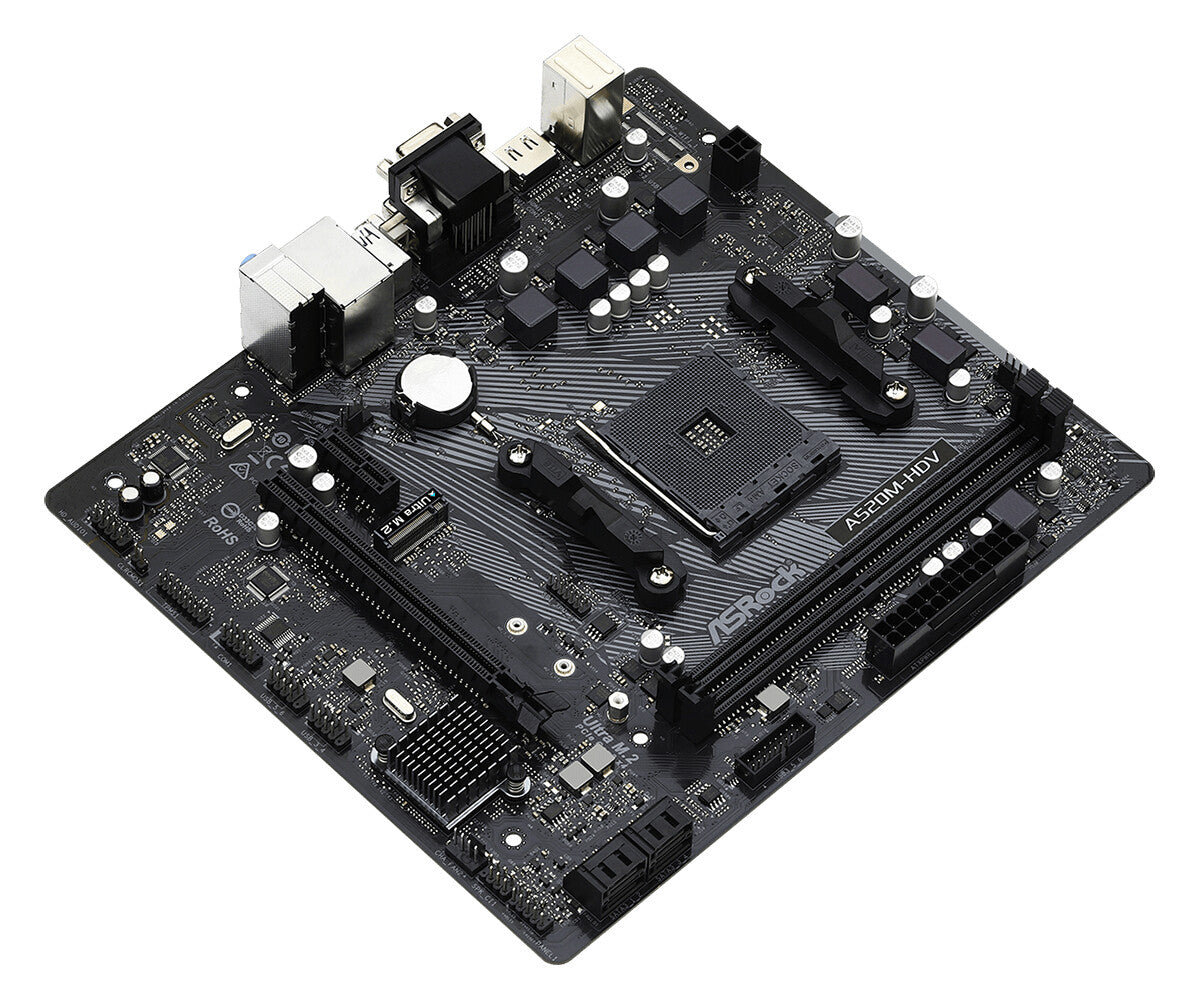 Asrock A520M-HDV micro ATX motherboard - AMD A520 Socket AM4