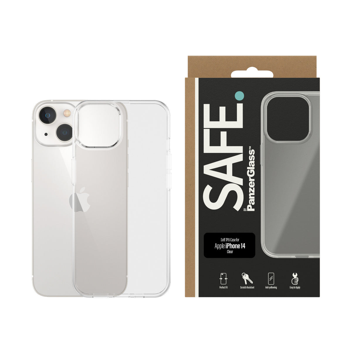 PanzerGlass SAFE. mobile phone case for iPhone 14 / 13 in Transparent