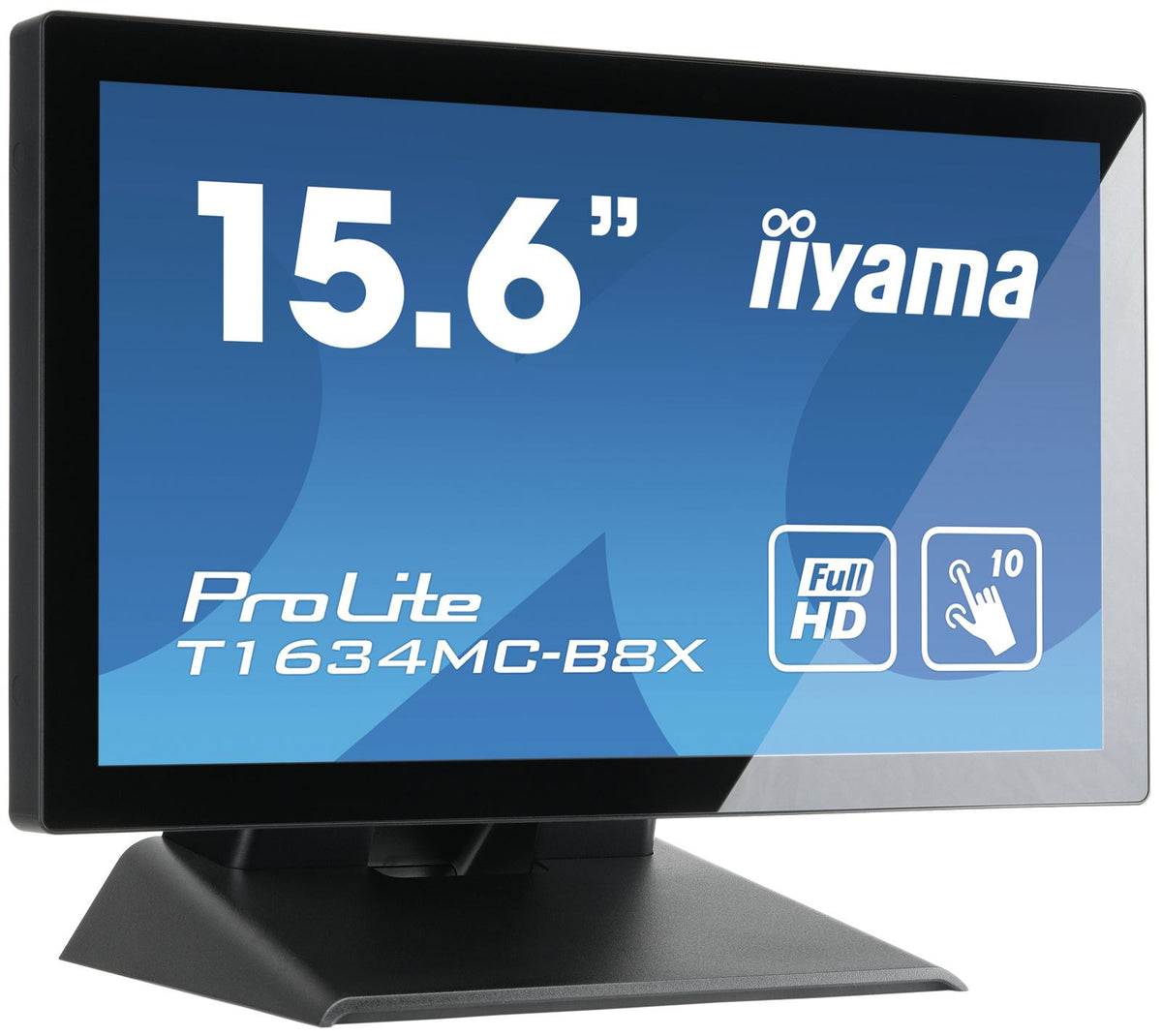 iiyama ProLite T1634MC-B8X Computer Monitor 39.6 cm (15.6&quot;) 1920 x 1080 pixels Full HD LED Touchscreen Multi-user Black