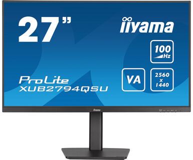 iiyama ProLite XUB2794QSU-B6 computer monitor 68.6 cm (27&quot;) 2560 x 1440 pixels Wide Quad HD LCD
