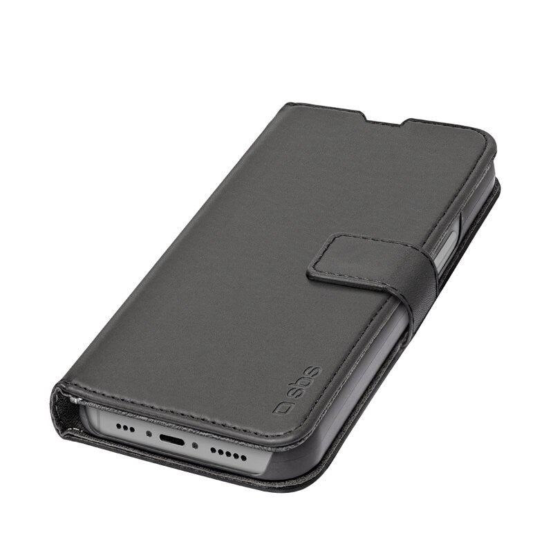 SBS Book Wallet mobile phone case for iPhone 15 Pro in Black