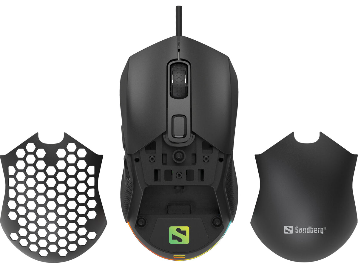 Sandberg FlexCover 6D - Wired USB Gaming Mouse - 12,800 DPI
