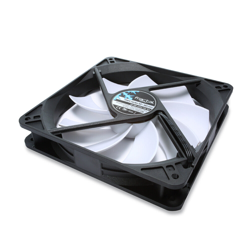 Fractal Design Silent Series R3 - Computer Case Fan in Black / White - 140mm