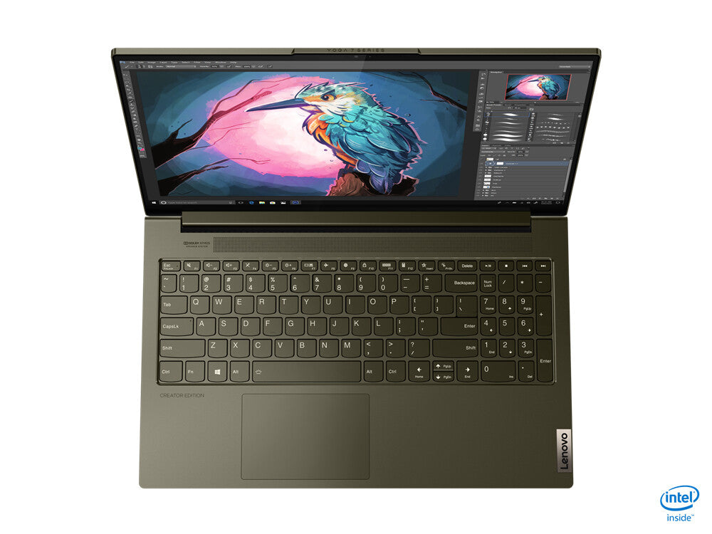 Lenovo Yoga Creator 7i Laptop - 39.6 cm (15.6&quot;) - Intel® Core™ i7-10750H - 16 GB DDR4-SDRAM - 512 GB SSD - NVIDIA® GeForce® GTX 1650 - Wi-Fi 6 - Windows 10 Home - Green / Metallic