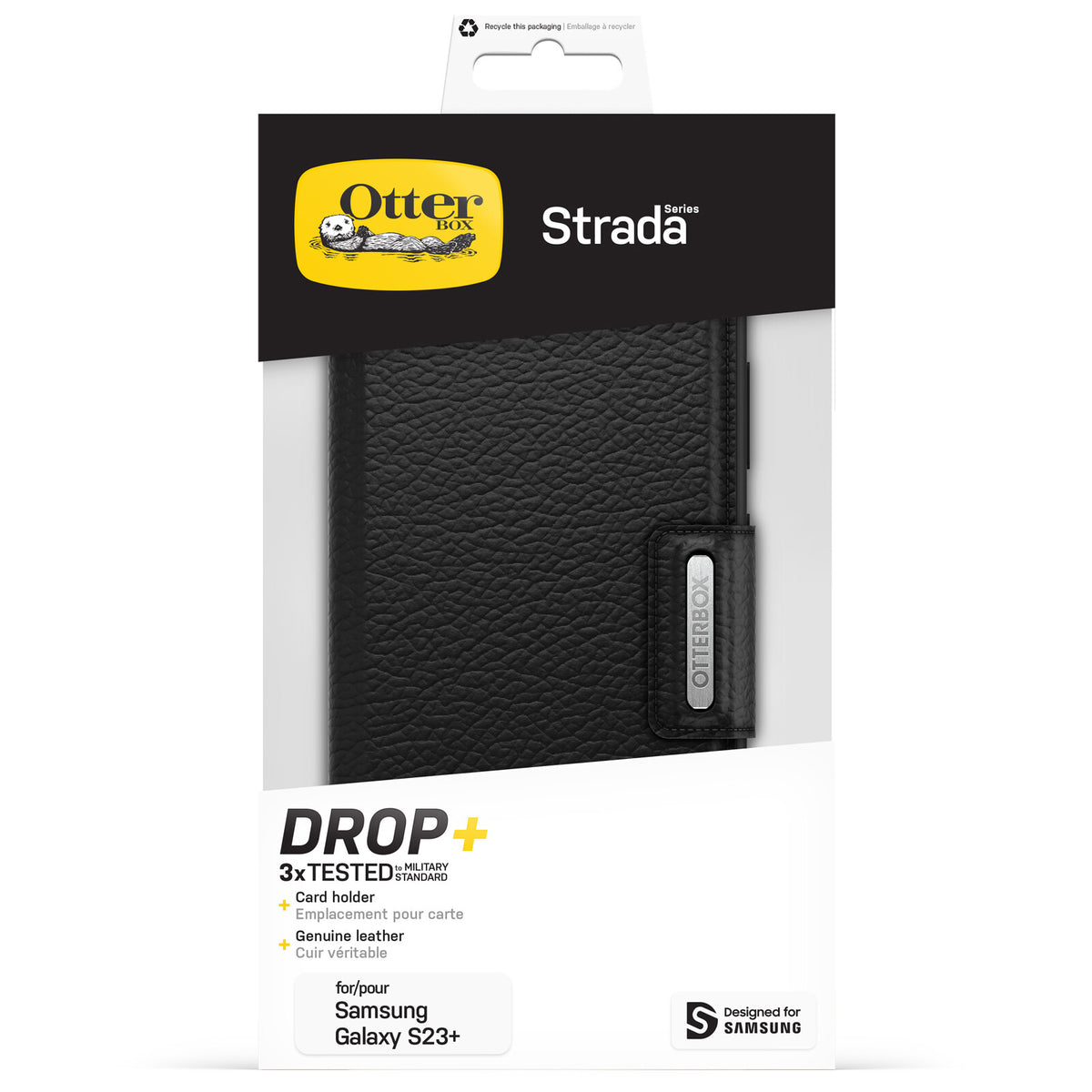 OtterBox Strada Case for Galaxy S23+ in Black