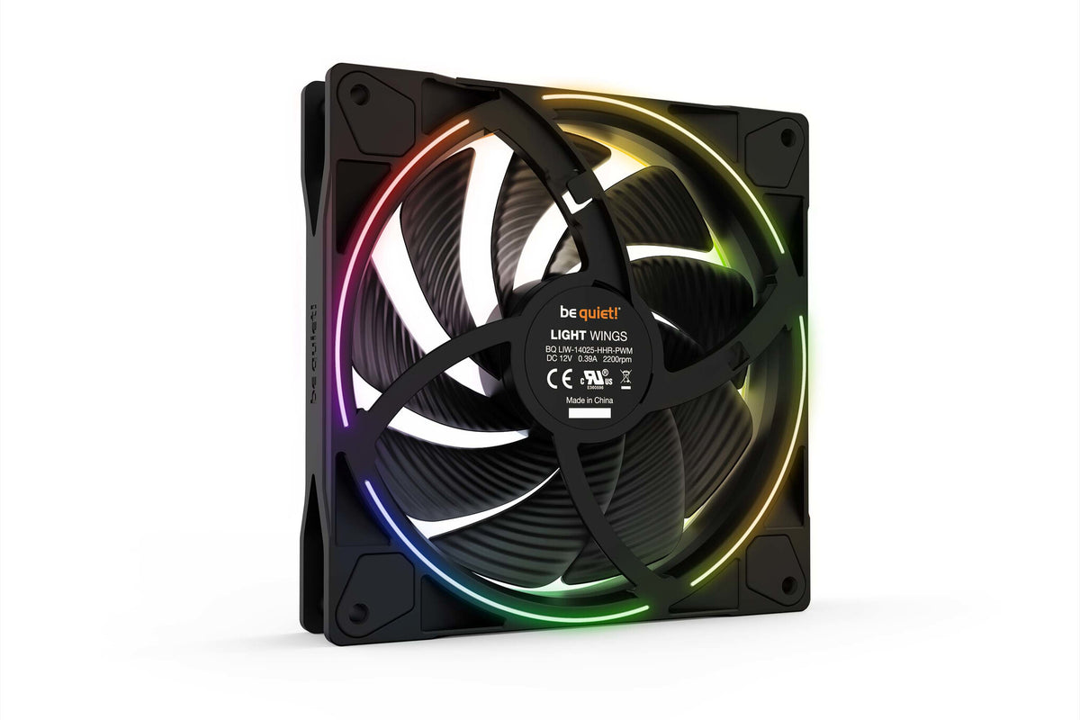 be quiet! Light Wings ARGB PWM High Speed - Computer Case Fan in Black - 140mm (Pack of 3)
