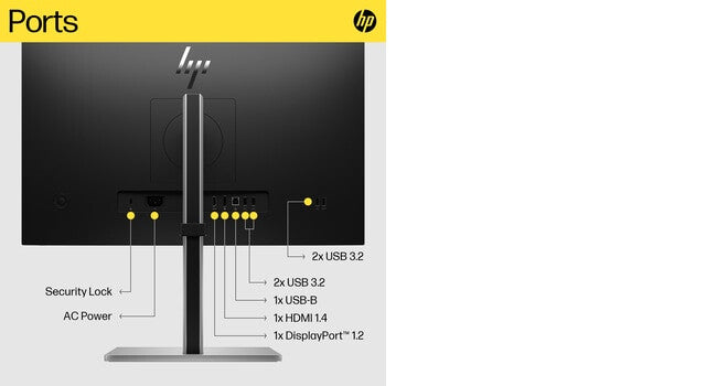 HP E24Q G5 - 60.5 cm (23.8&quot;) - 2560 x 1440 pixels QHD Monitor