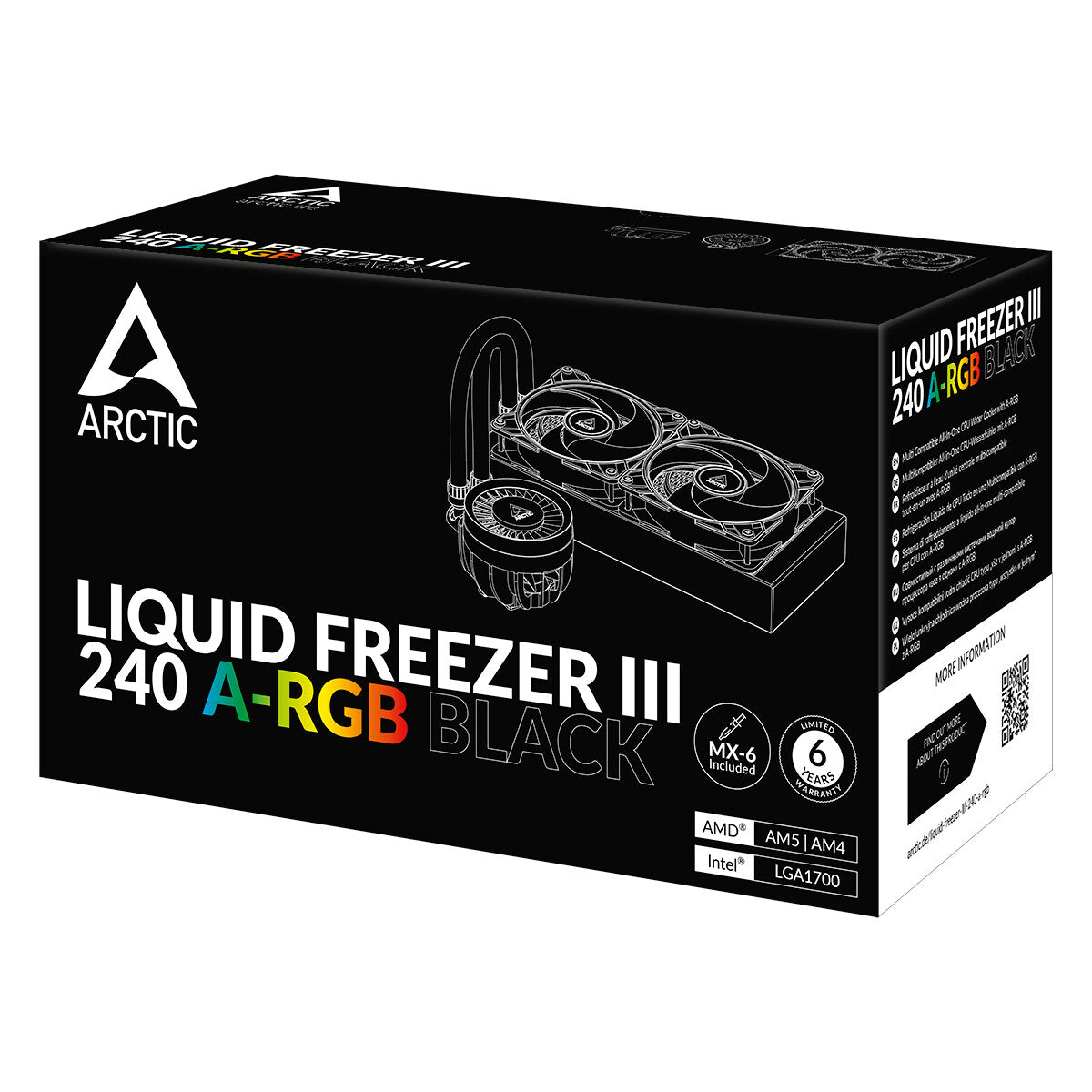 ARCTIC Liquid Freezer III 240 A-RGB - All-in-one Liquid CPU Cooler in Black - 240mm