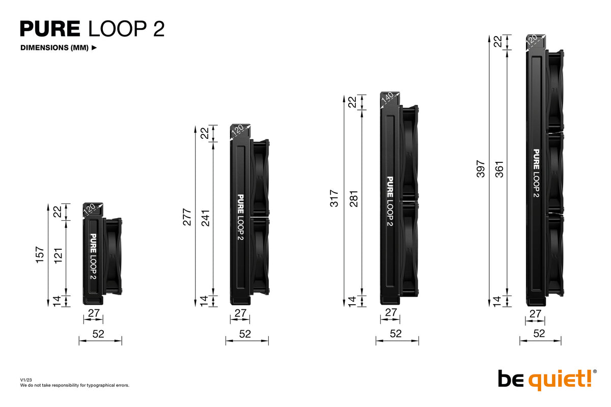be quiet! Pure Loop 2 - All-in-one Liquid Processor Cooler in Black - 120mm