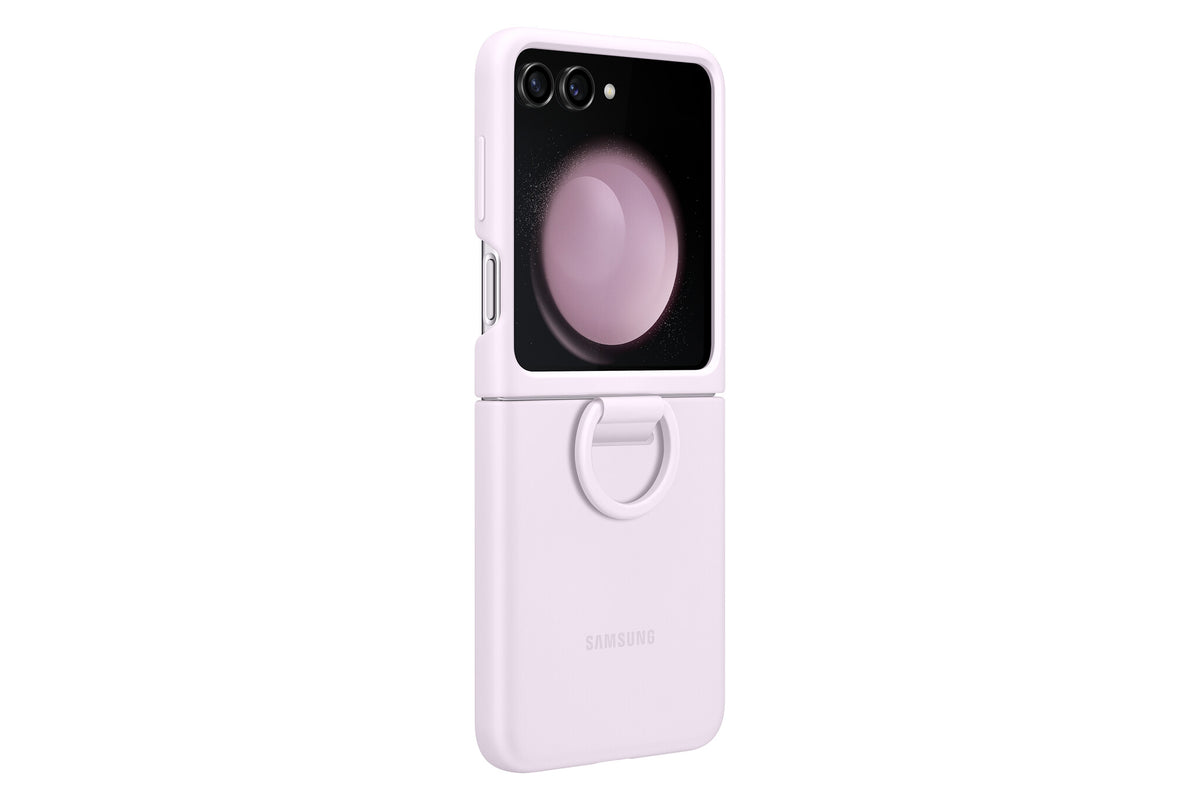 Samsung Silicone Case With Ring for Galaxy Z Flip5 in Lavender
