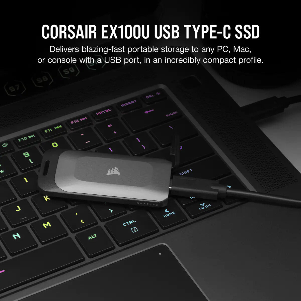 Corsair EX100U - USB Type-C External SSD - 2 TB
