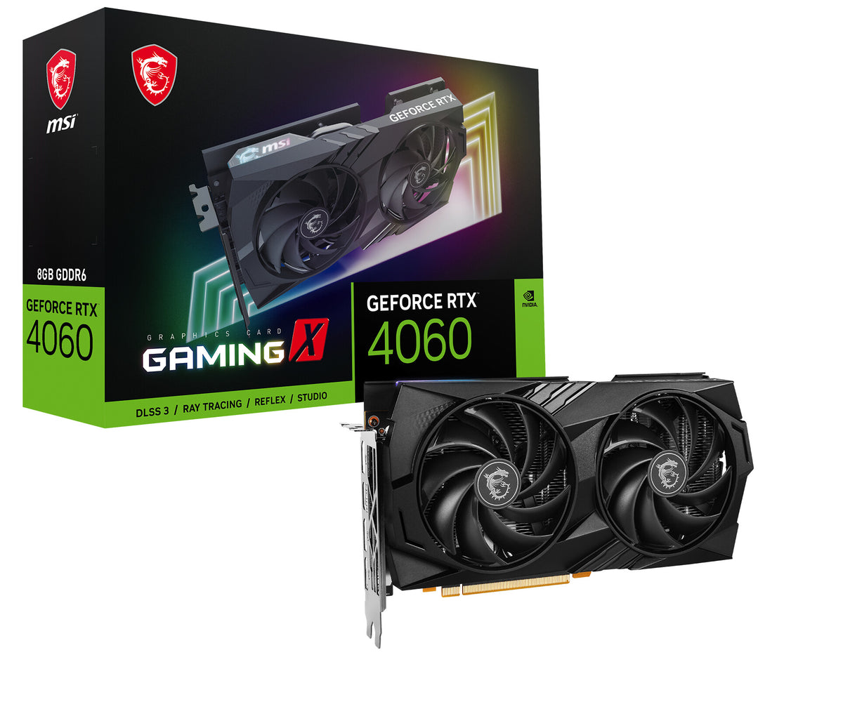 MSI GAMING X 8G - NVIDIA 8 GB GDDR6 GeForce RTX 4060 graphics card