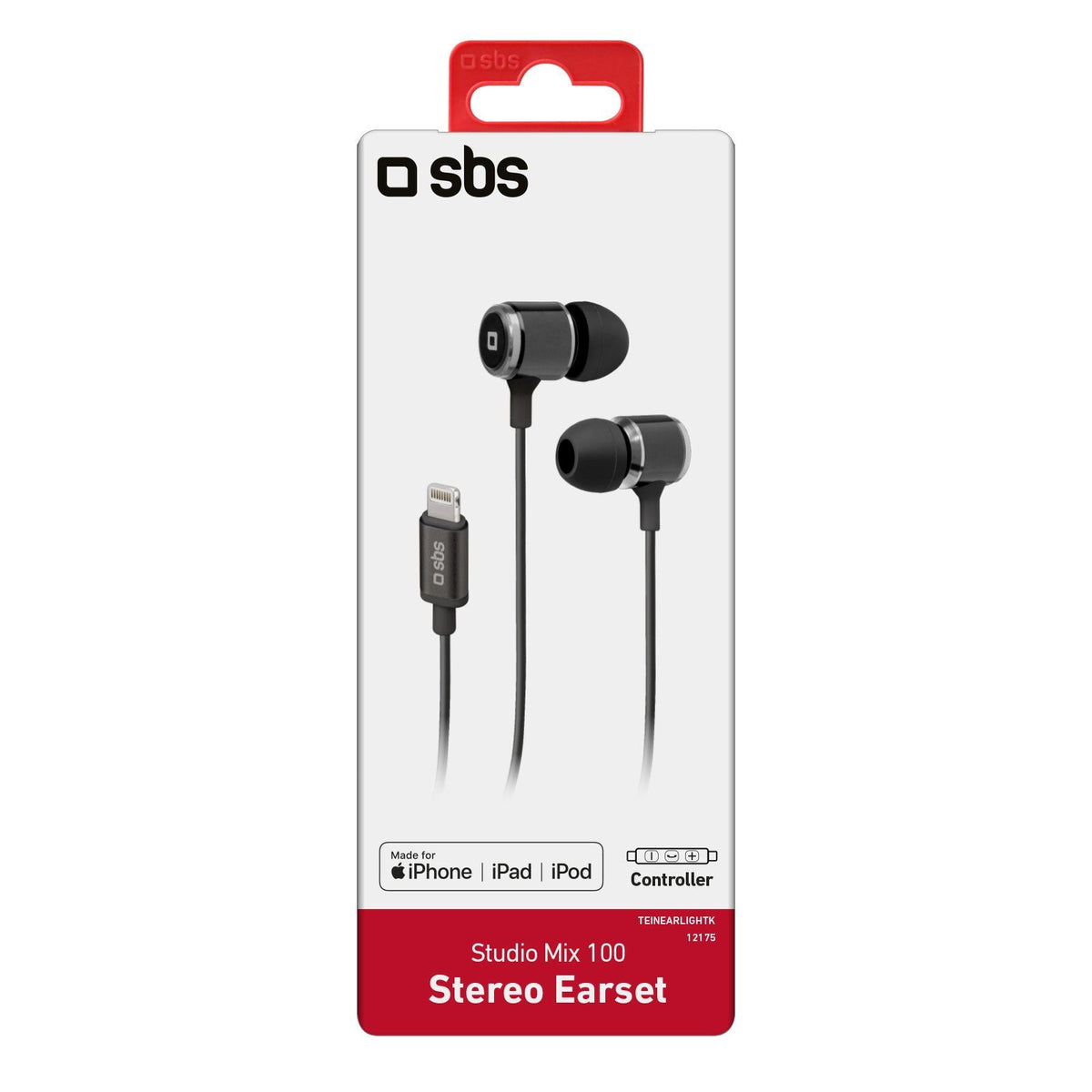 SBS TEINEARLIGHTK headphones/headset Wired In-ear Calls/Music Black
