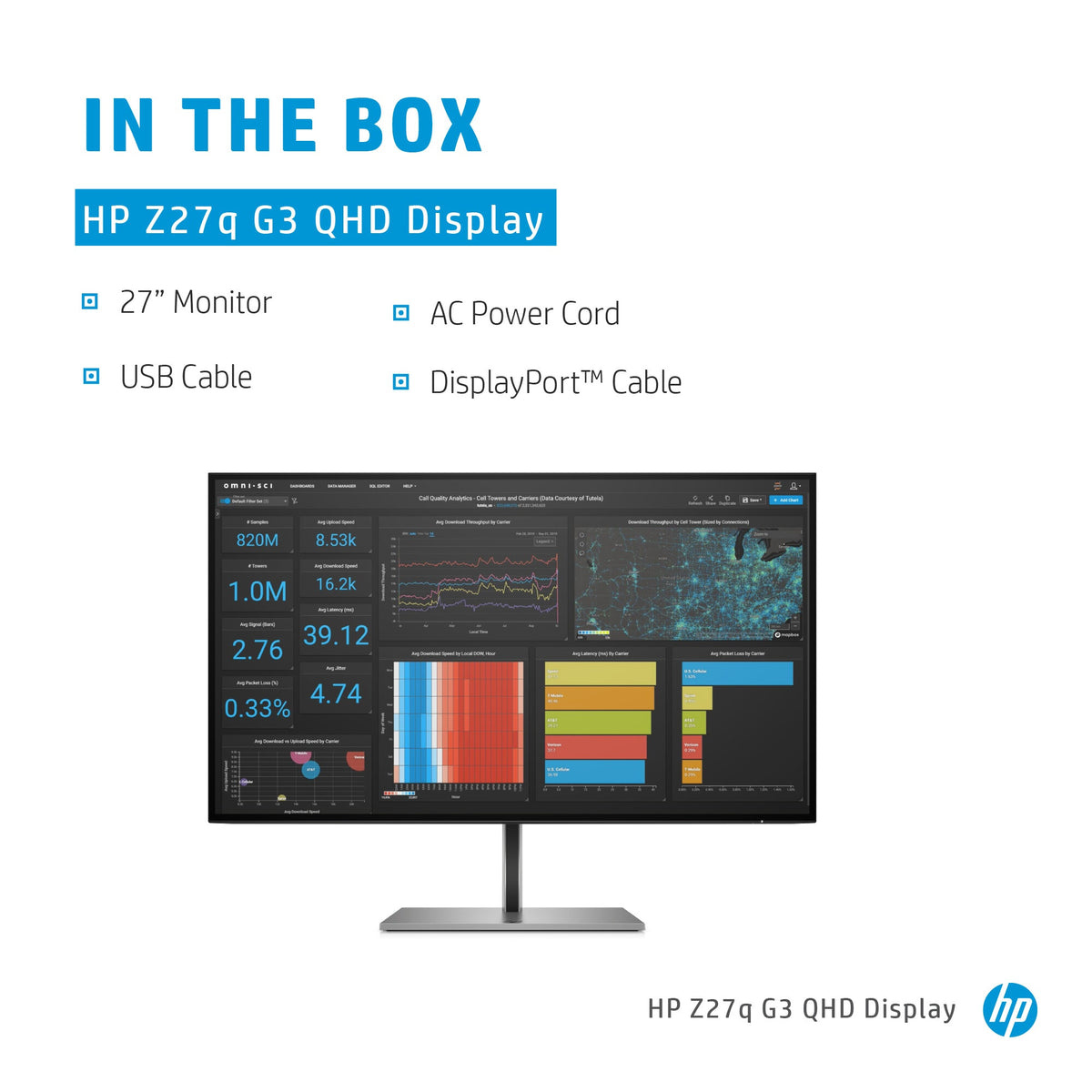 HP Z27Q G3 - 68.6 cm (27&quot;) - 2560 x 1440 pixels Quad HD LED Monitor