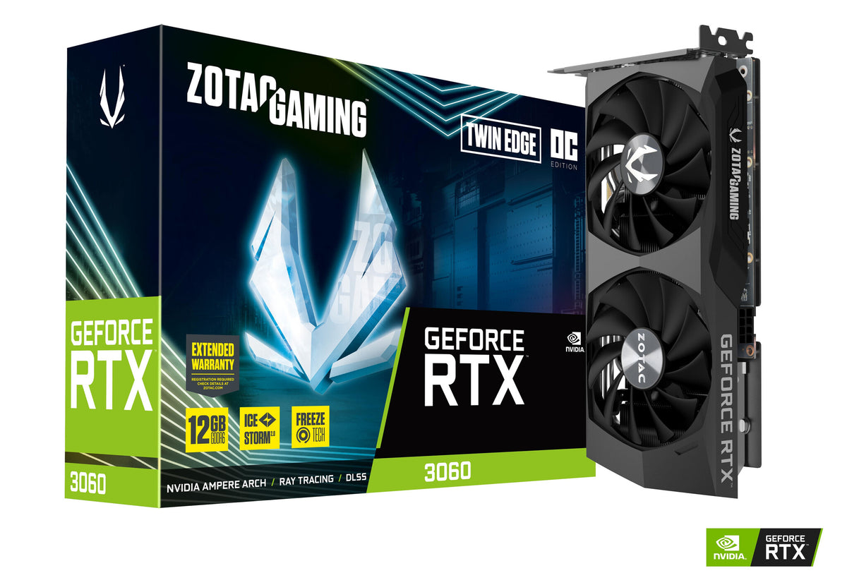 Zotac GAMING Twin Edge OC - NVIDIA 12 GB GDDR6 GeForce RTX 3060 graphics card