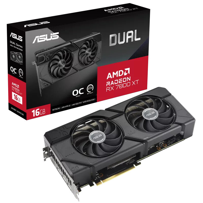ASUS Dual OC - AMD 16 GB GDDR6 Radeon RX 7800 XT graphics card