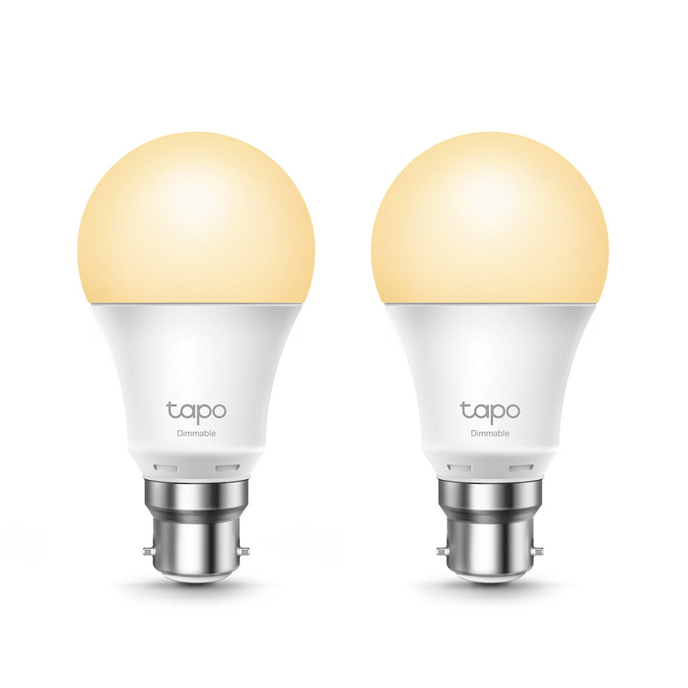 TP-Link Tapo Smart Wi-Fi Lightbulb - Dimmable - B22 (Pack of 2)