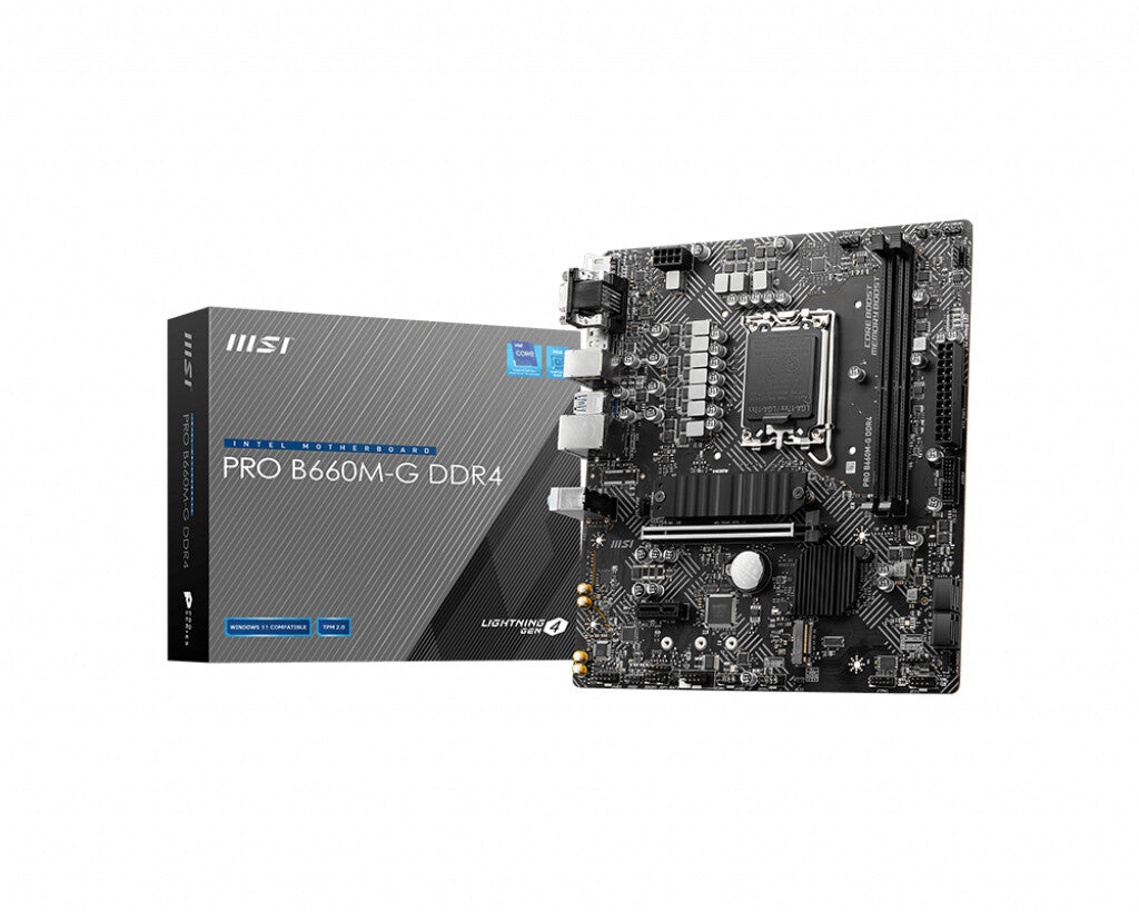 MSI PRO B660M-G DDR4 micro ATX motherboard - Intel B660 LGA 1700