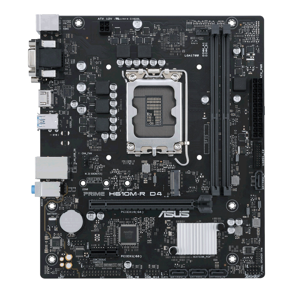 ASUS PRIME H610M-R D4 micro ATX Motherboard - Intel H610 LGA 1700