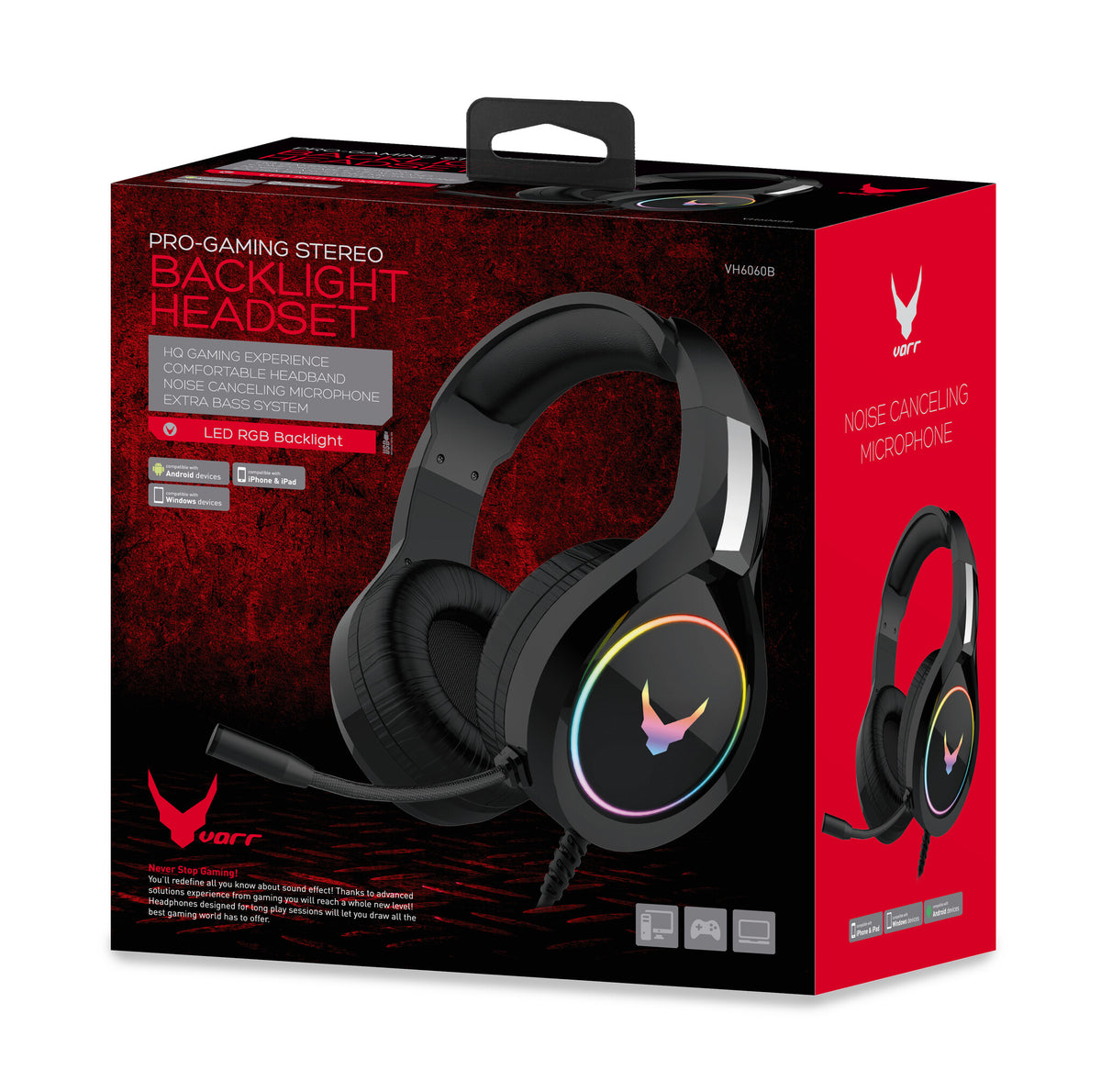Varr Pro Gaming - Wired Gaming Headset in Black