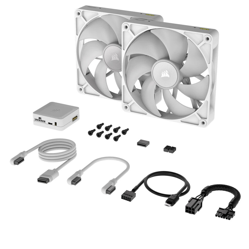 Corsair iCUE LINK RX140 RGB - Computer case Fan in White - 140mm (Pack of 2)