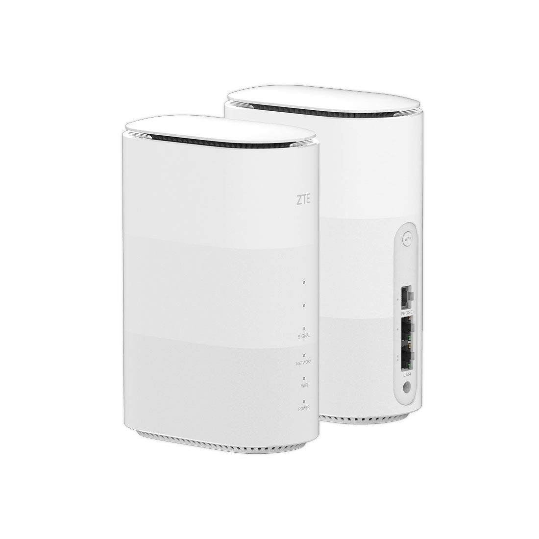 ZTE G5B - Gigabit Ethernet Dual-Band (2.4 GHz / 5 GHz) Wi-Fi 6 Wireless Router in White