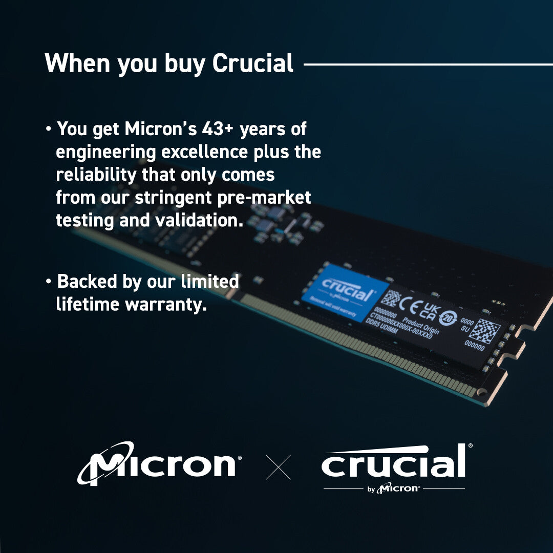 Crucial - 64 GB 2 x 32 GB DDR5 5600 MHz memory module