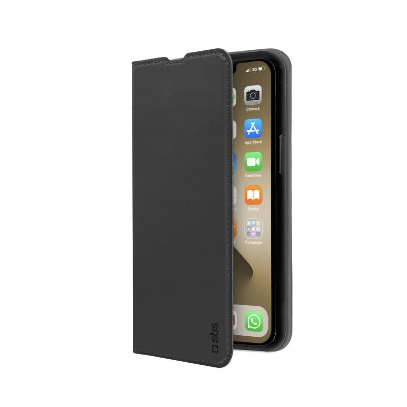 SBS Wallet Lite mobile phone case for iPhone 13 Pro Max in Black