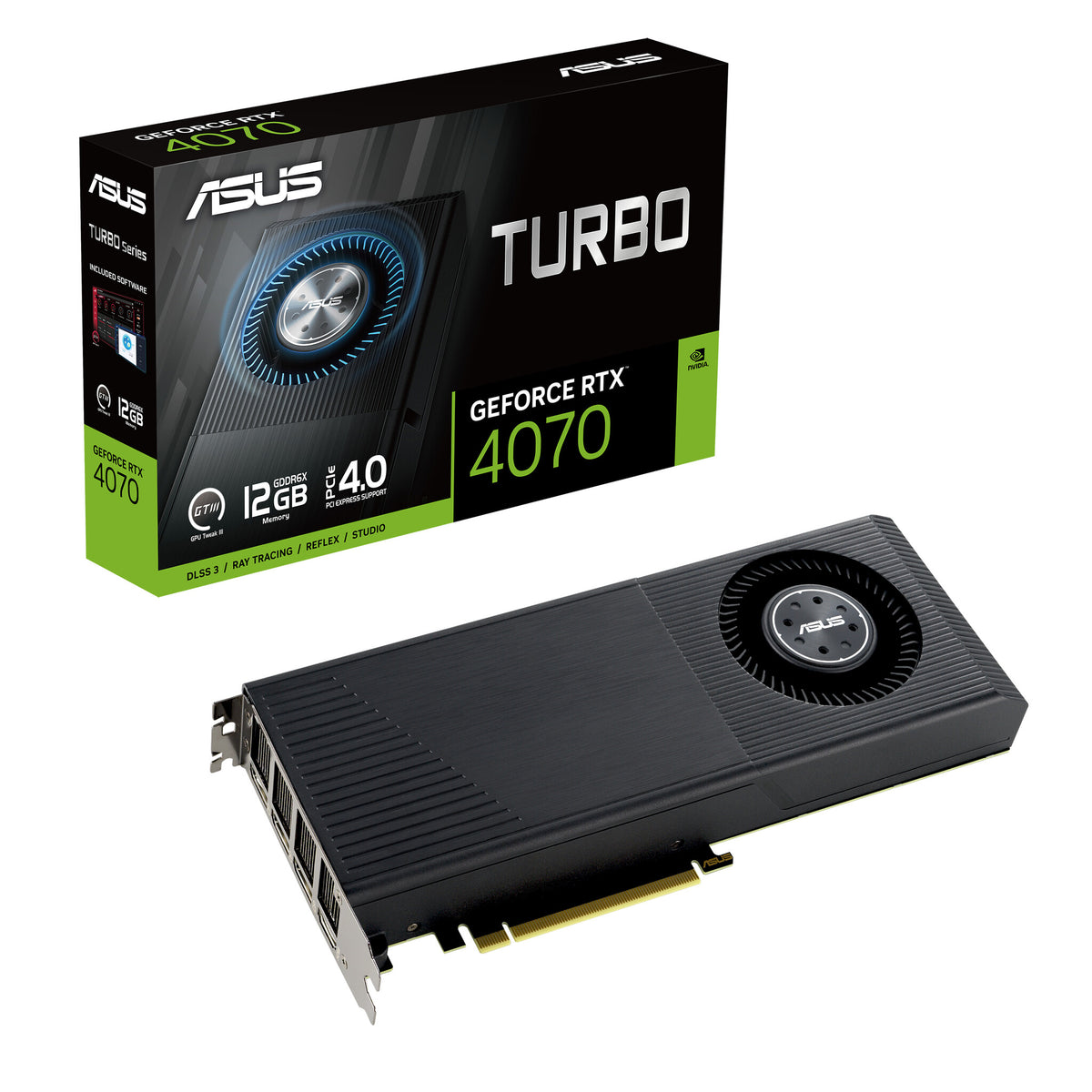 ASUS Turbo - NVIDIA 12 GB GDDR6X GeForce RTX 4070 graphics card