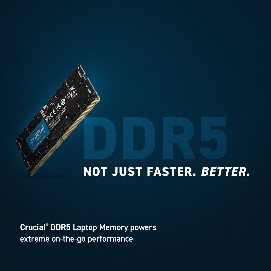 Crucial - 16 GB 1 x 16 GB DDR5 SO-DIMM 5600 MHz ECC memory module