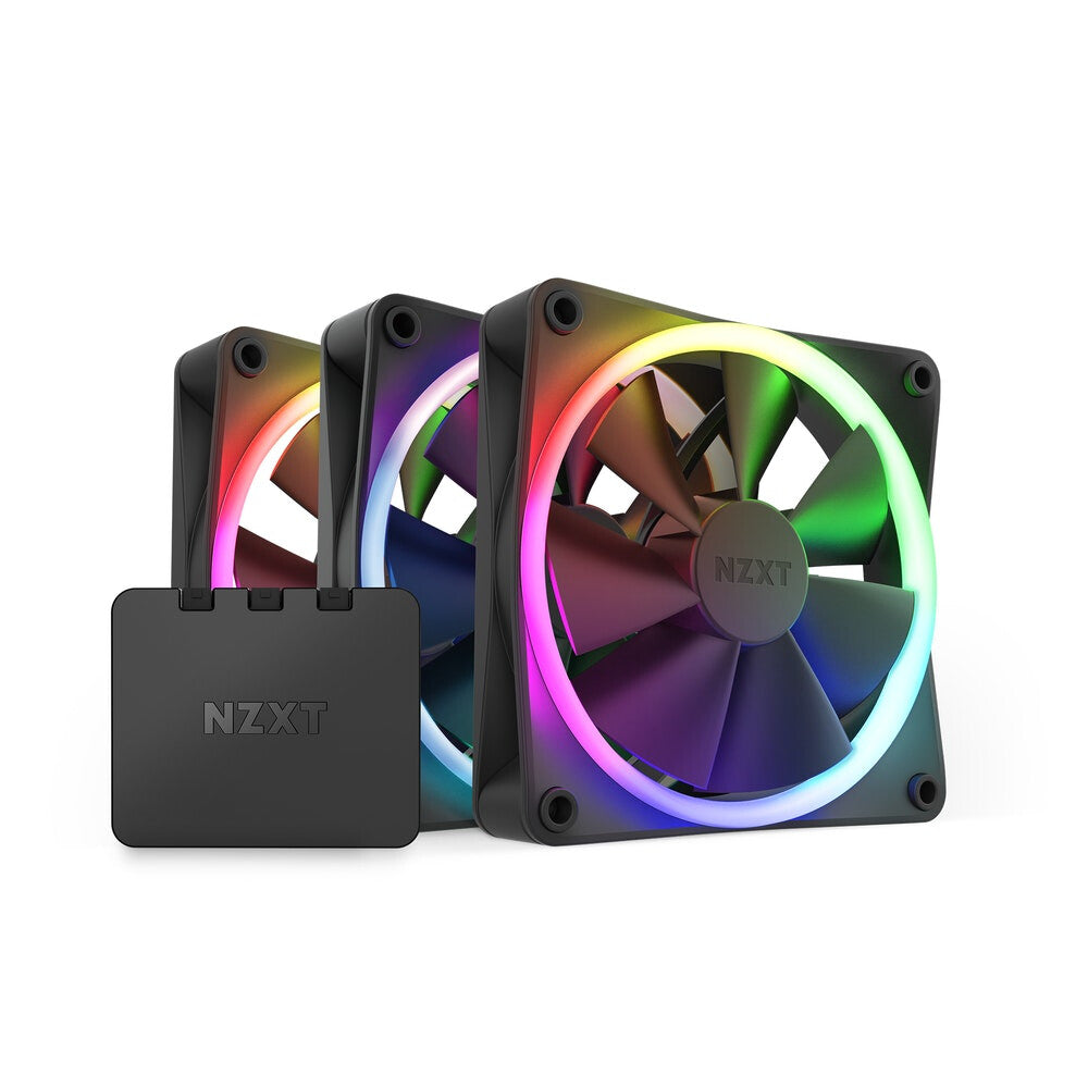NZXT F120 RGB - Computer Case Fan in Black - 120mm (Pack of 3)