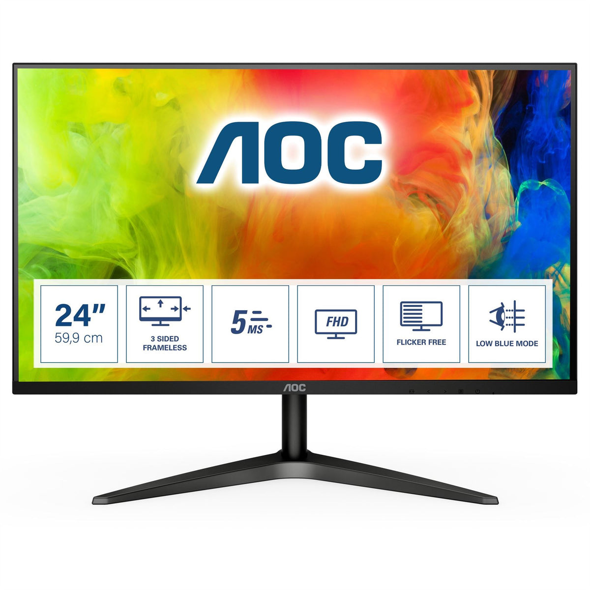 AOC B1 24B1H Computer Monitor 59.9 cm (23.6&quot;) 1920 x 1080 pixels Full HD LED Black