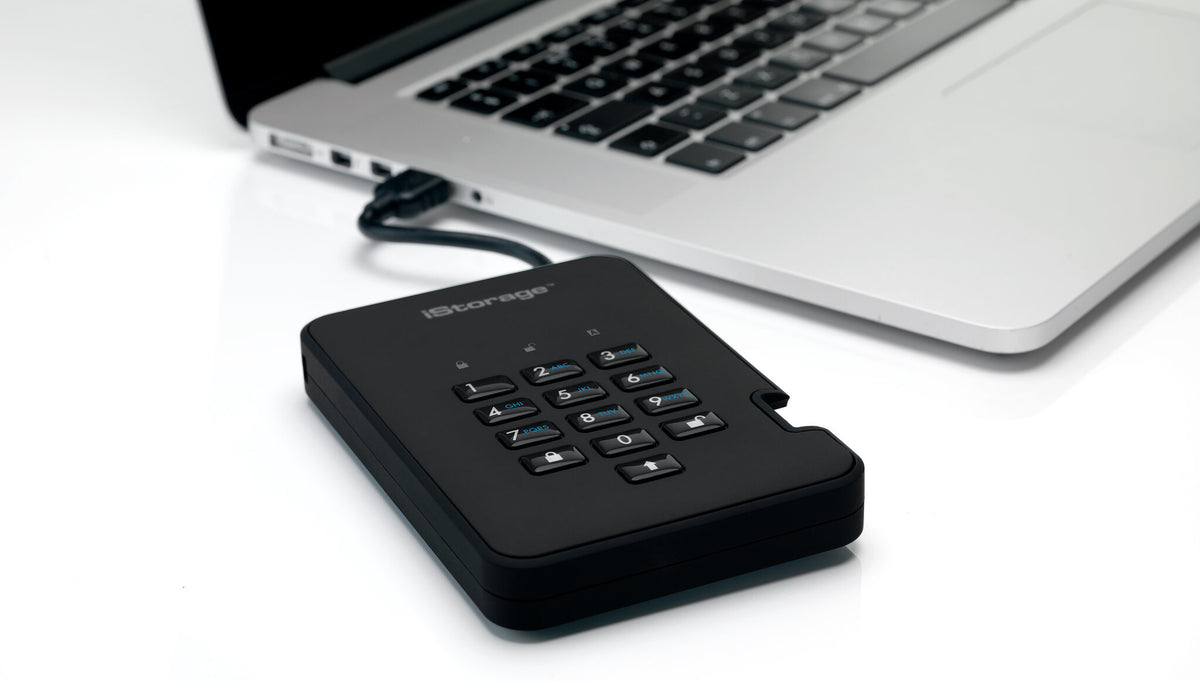 iStorage diskAshur2 - Secure Encrypted External hard drive in Black - 2 TB