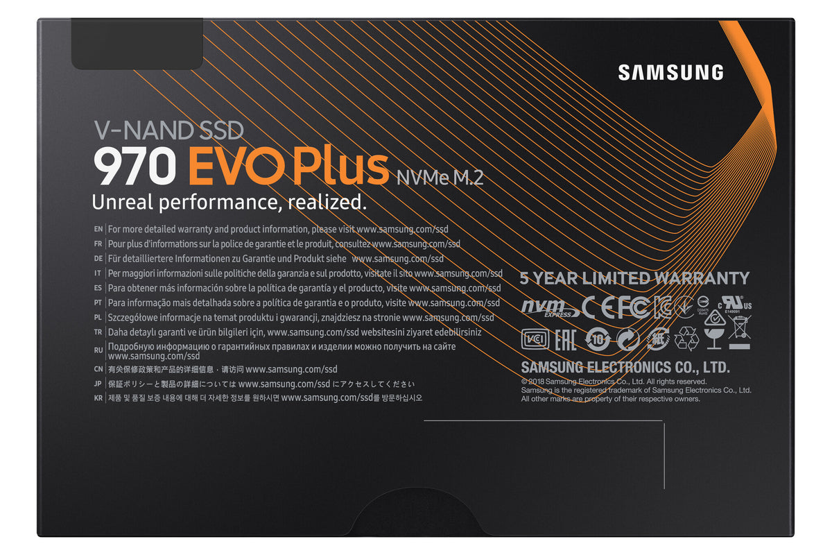 Samsung 970 EVO Plus - PCI Express 3.0 V-NAND MLC NVMe M.2 SSD - 1 TB