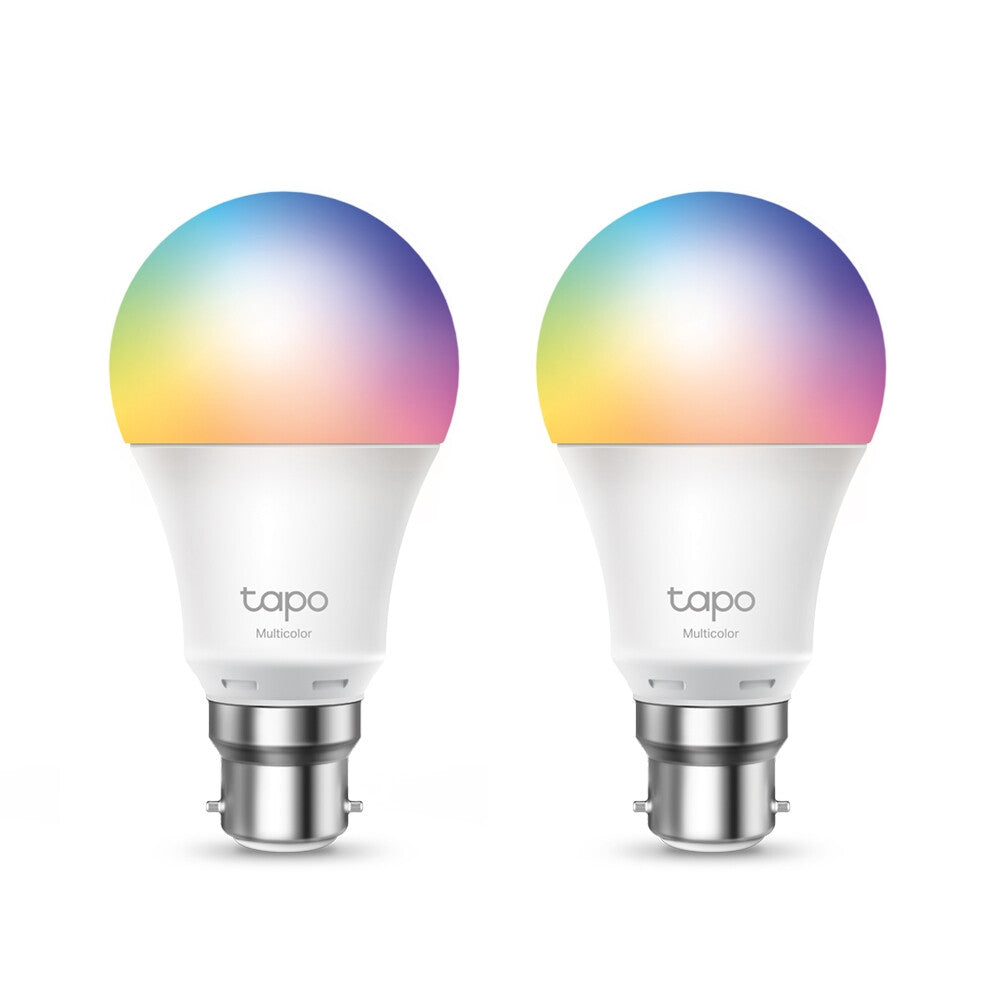 TP-Link Tapo Smart Wi-Fi Lightbulb - Multicolour - B22 (Pack of 2)