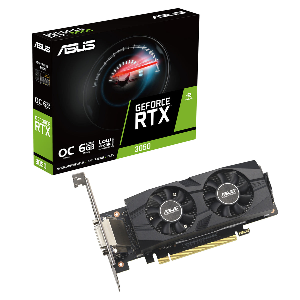 ASUS Low Profile &quot;BRK OC Edition&quot; - NVIDIA 6 GB GDDR6 GeForce RTX 3050 graphics card