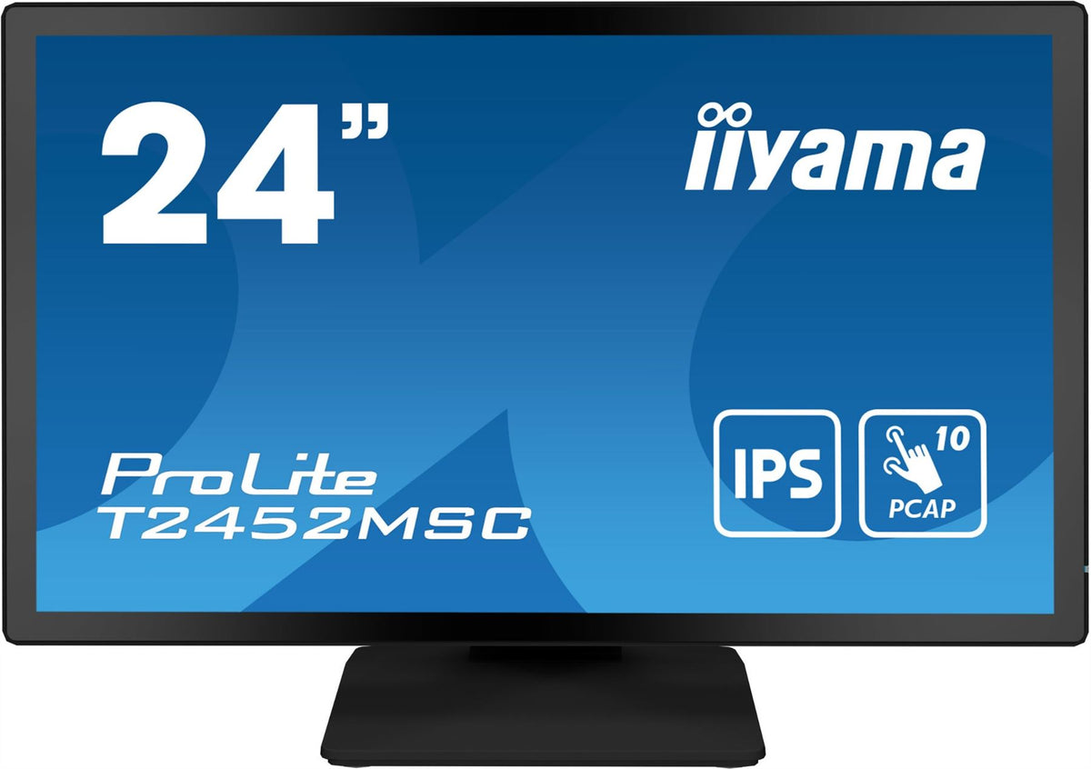 iiyama ProLite T2452MSC-B1 computer monitor 60.5 cm (23.8&quot;) 1920 x 1080 pixels Full HD LCD Touchscreen Multi-user Black
